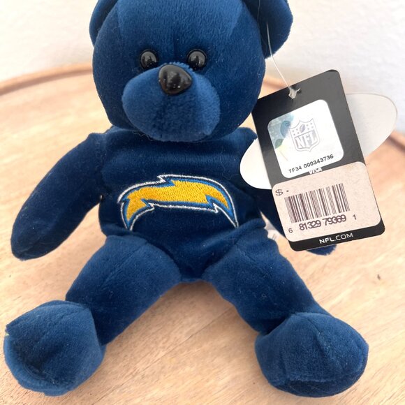 NWT- NFL - Chargers Bear - Plush - Retro - Collectors - Kids Toy - Picture 2 of 8